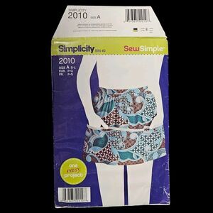 Apron Sewing Pattern Uncut FF Pockets Tie Simplicity Sew Simple 2010 Size A S-L